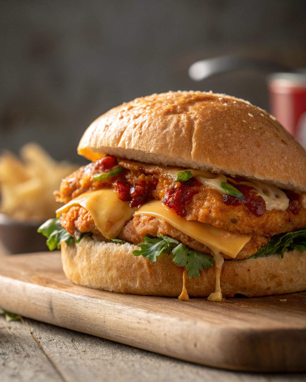 Baked Chicken Sandwich with Golden Crust