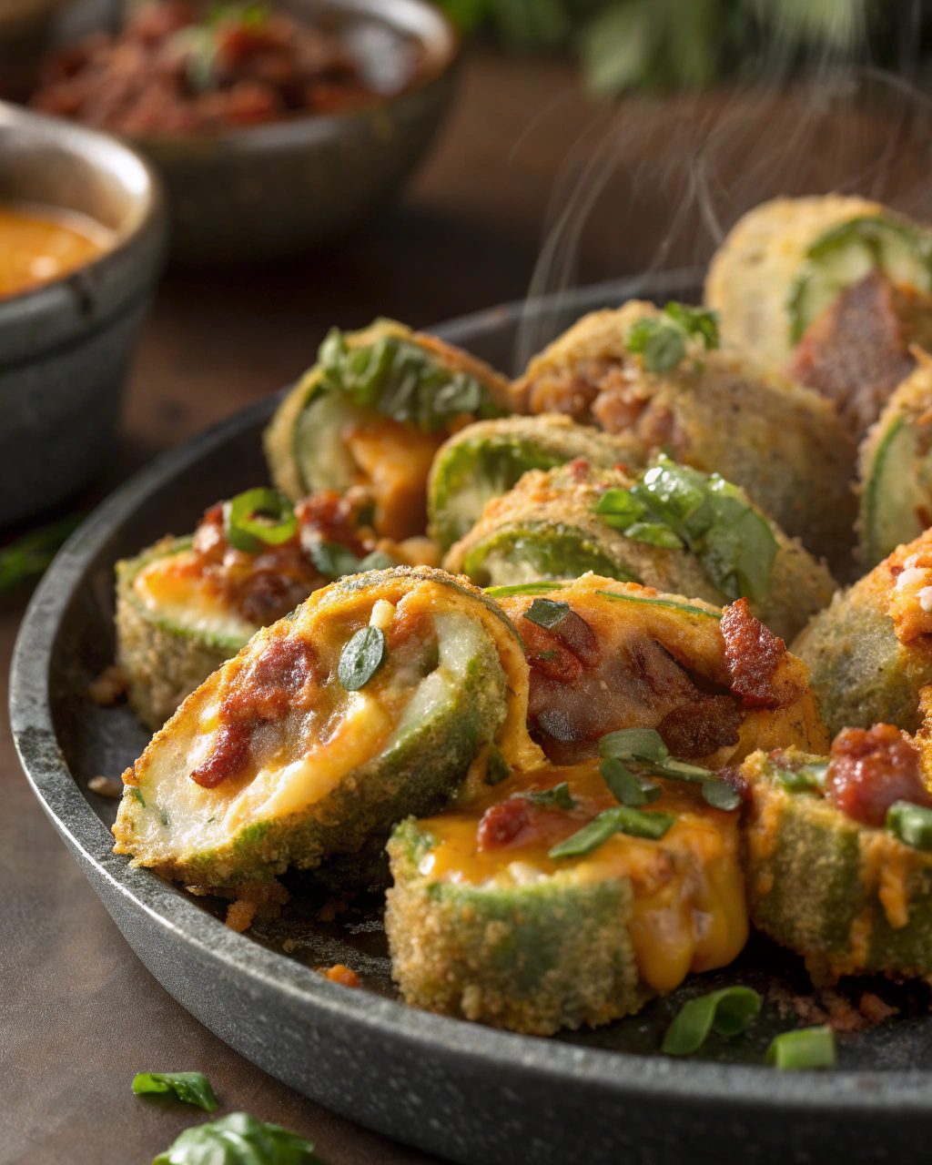 Cheesy Bacon Fried Pickles