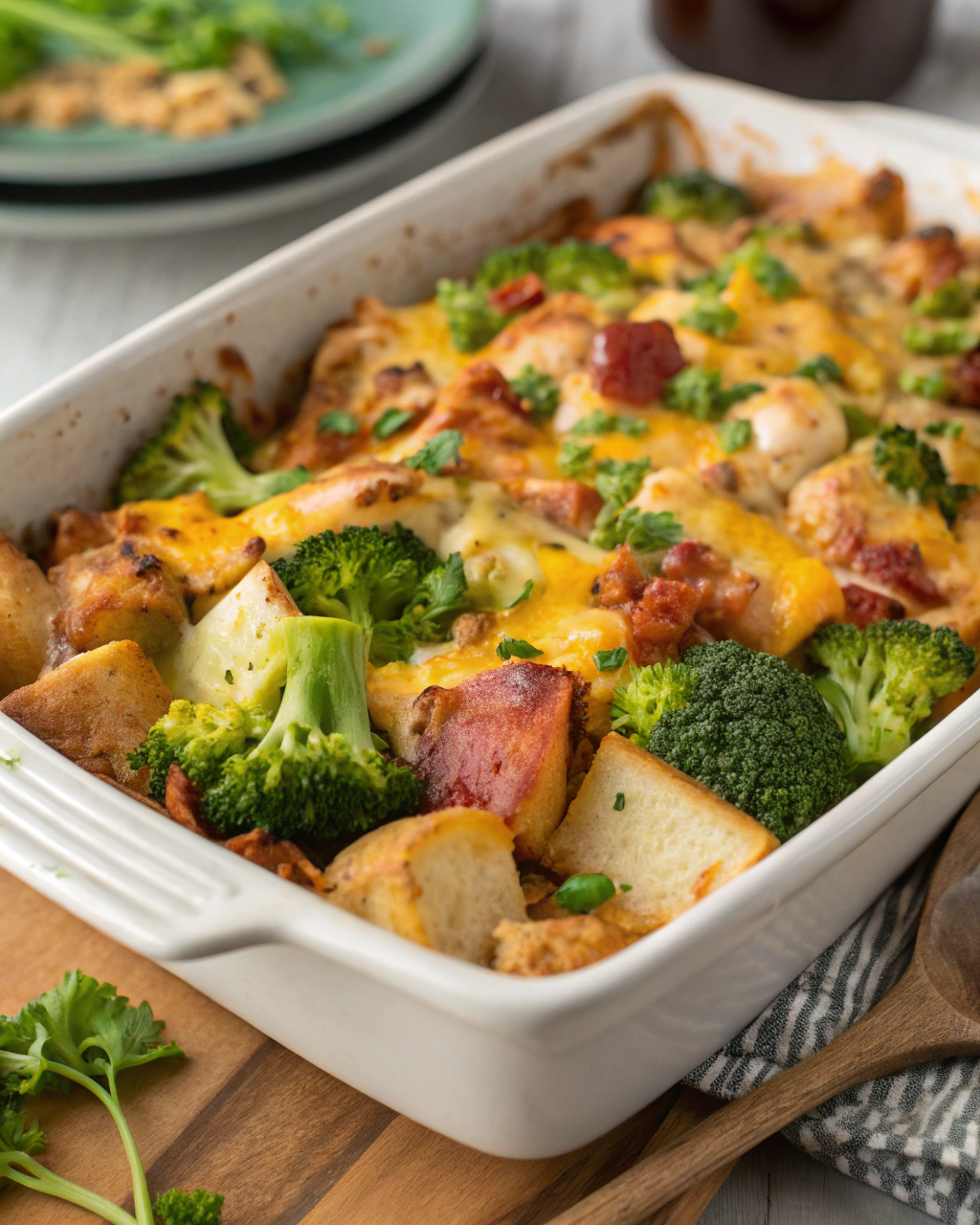 Cheesy Baked Potato Chicken and Broccoli Casserole