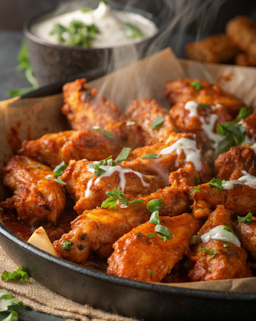 Cheesy Buffalo Chicken Wings for Family Dinner
