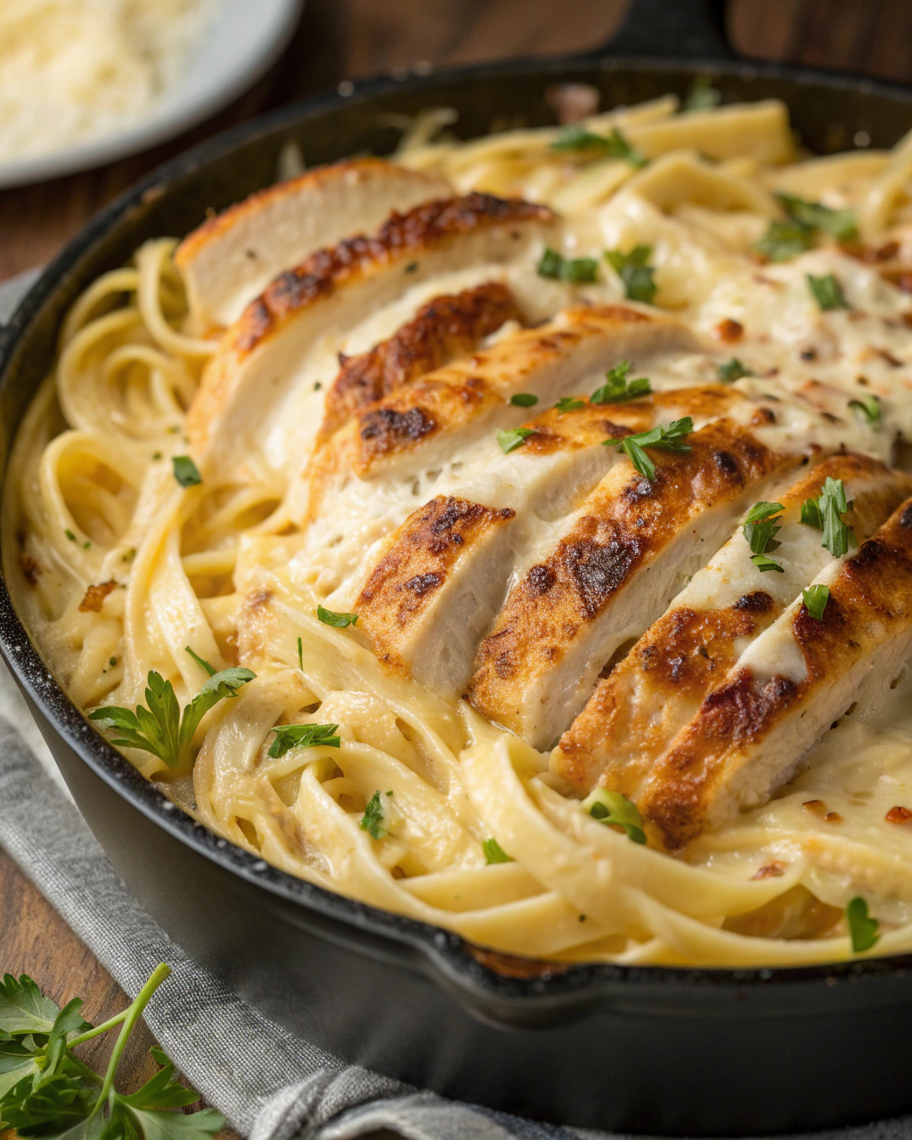 Cheesy Chicken Alfredo Pasta for Family Dinner