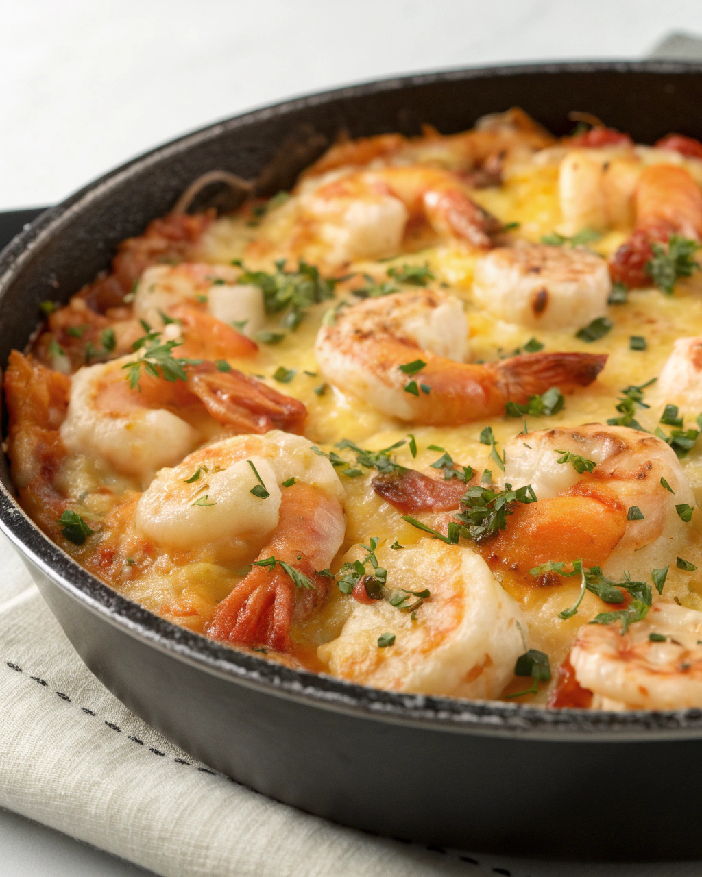 Cheesy Shrimp Bake