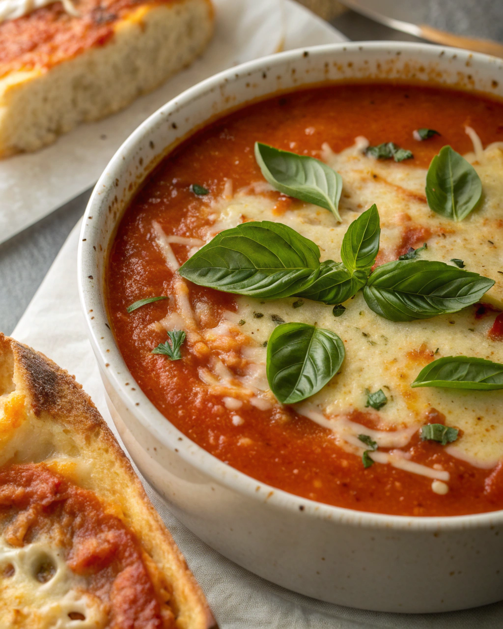 Cheesy Tomato Basil Soup for Family Dinner