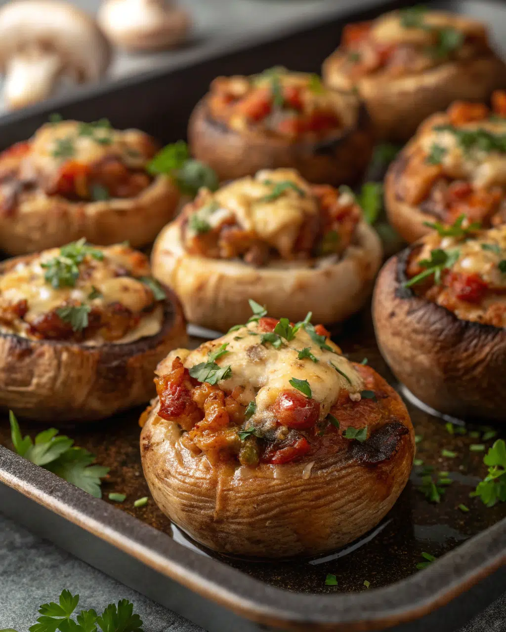 Deliciously Stuffed Mushrooms with a Savory Filling