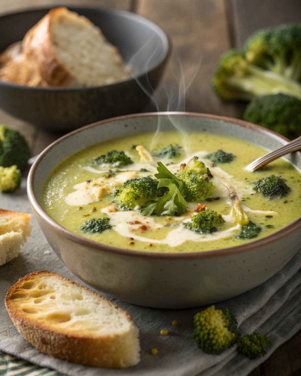 Garlic Butter Broccoli Soup That’s Totally Addictive