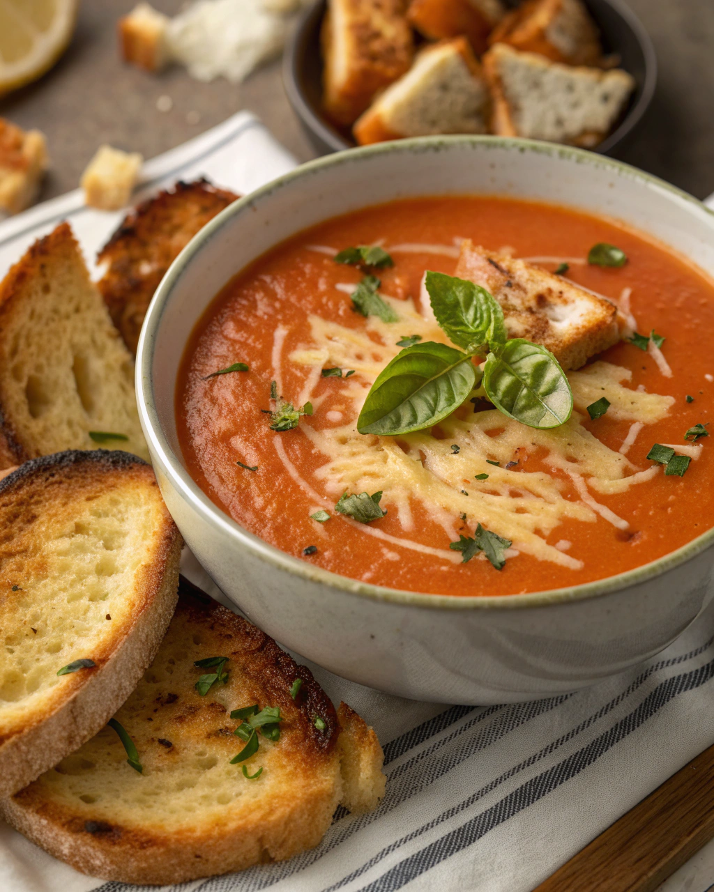 Garlic Butter Tomato Basil Soup That’s Totally Addictive
