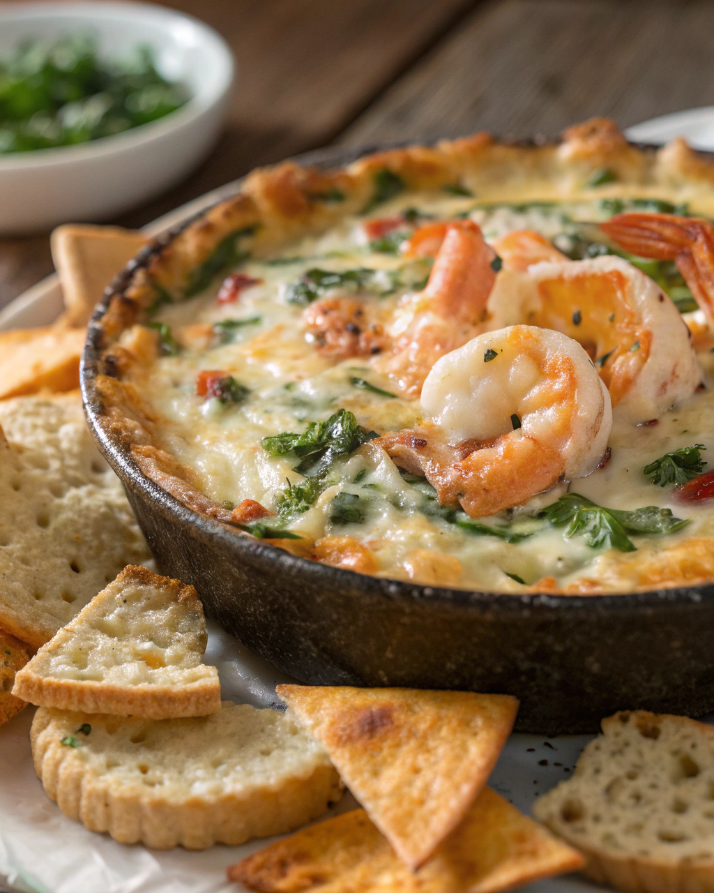 Irresistible Shrimp, Crab & Spinach Dip