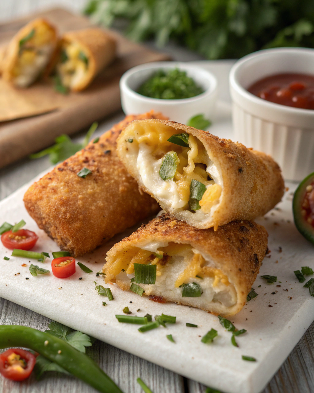 Party hit alert! Jalapeno Popper Egg Rollscrunchy outside, creamy inside