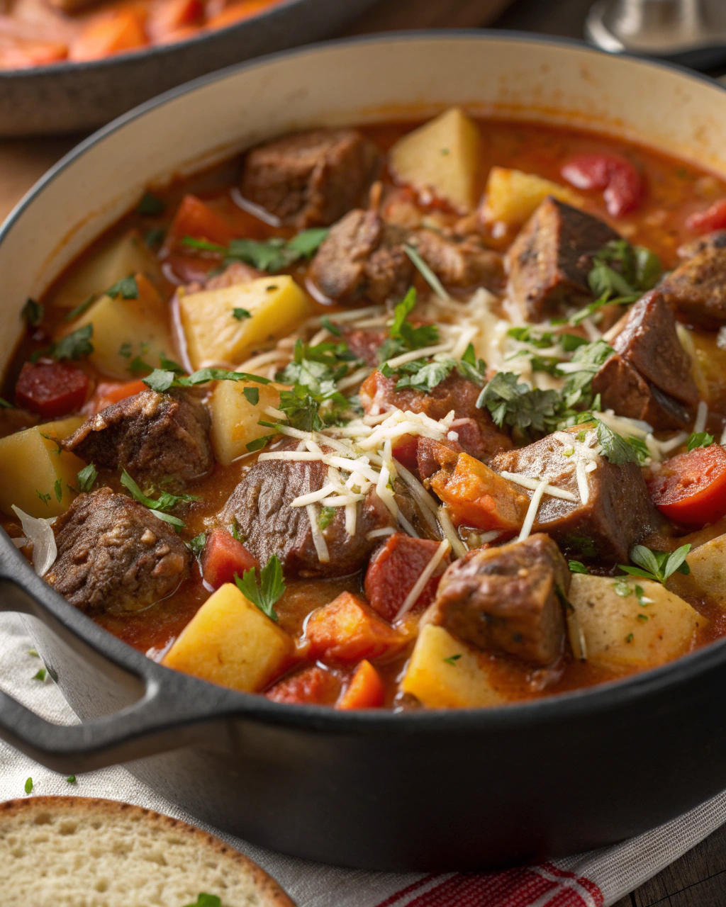 Slow-Braised Beef Stew with Vegetables