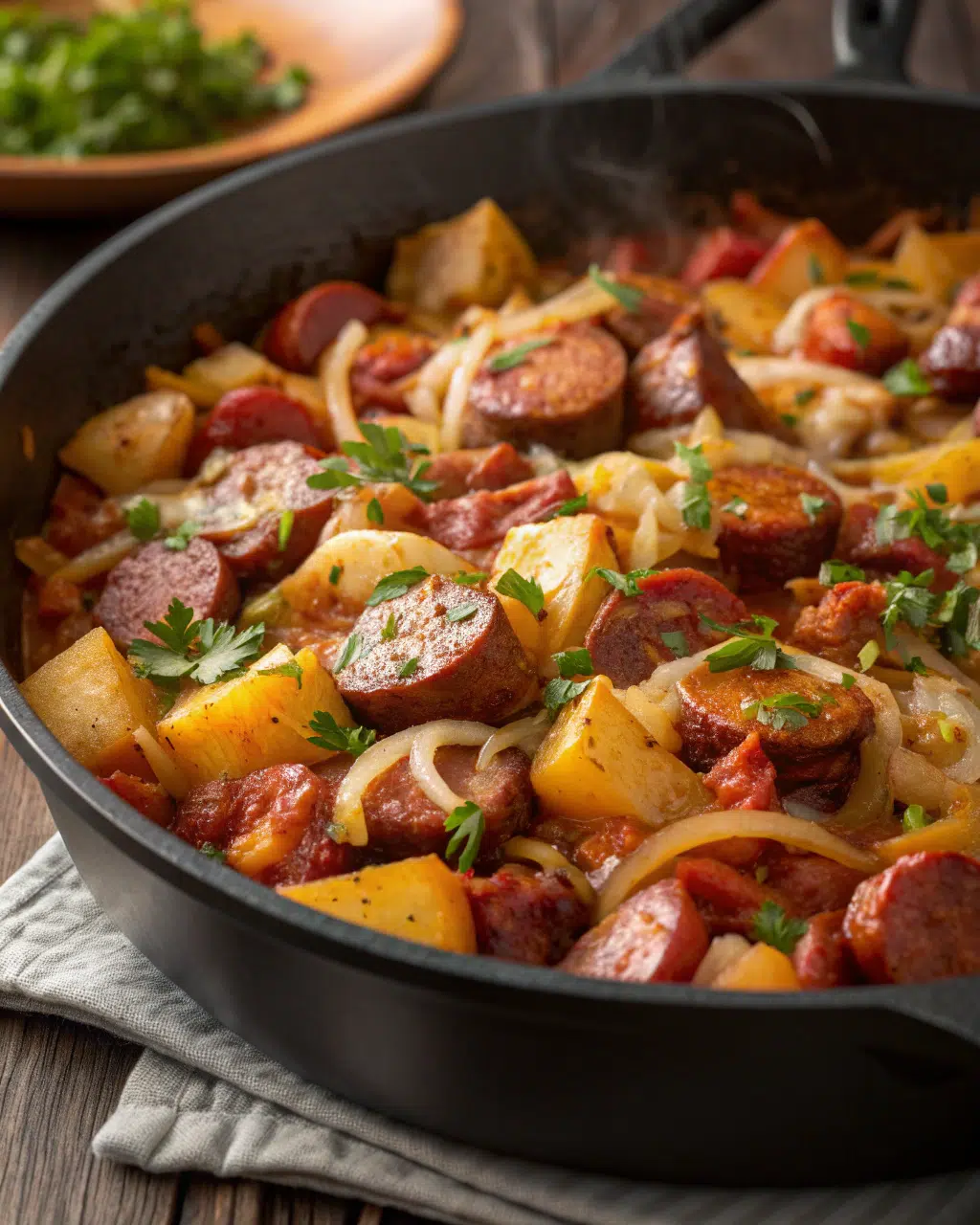Smoked Sausage and Caramelized Onion Potato Goulash Recipe
