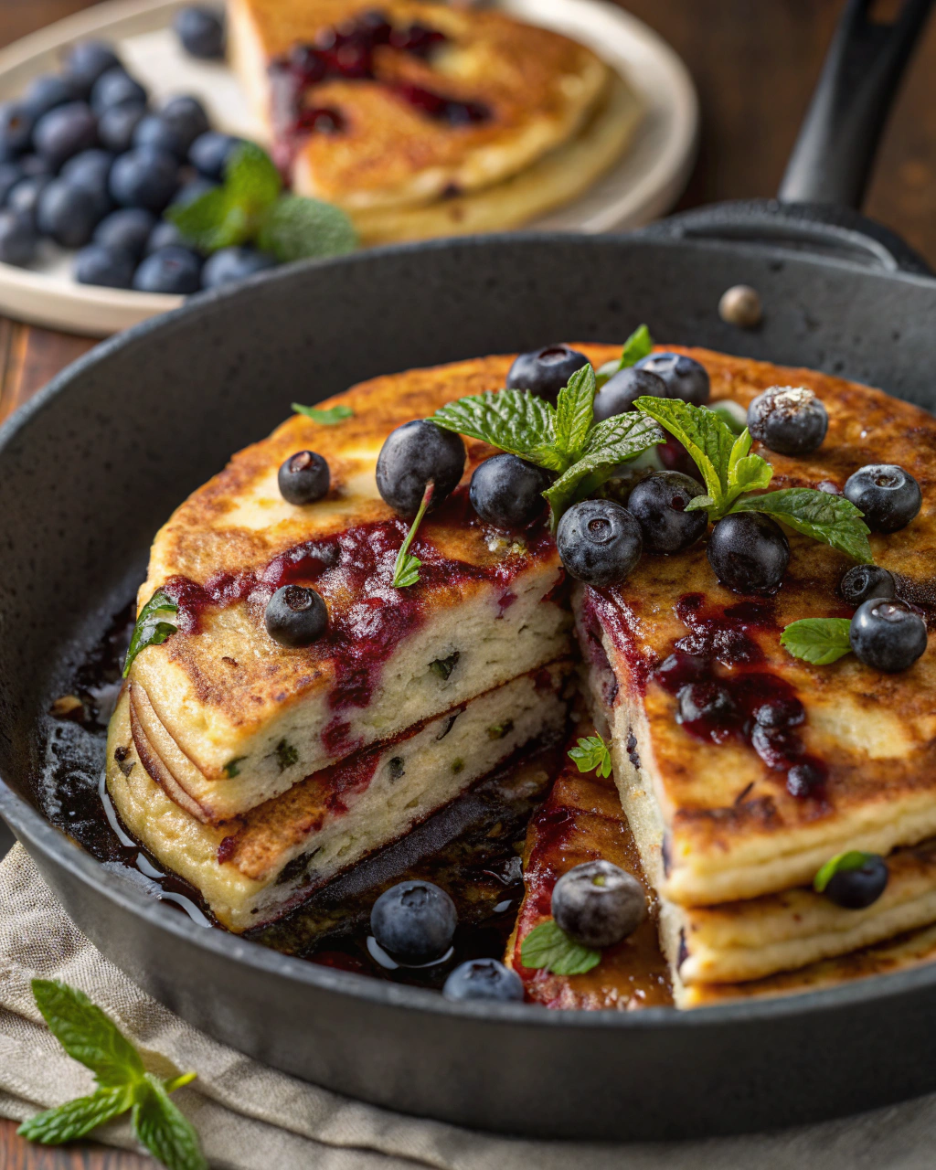 Spicy Blueberry Pancakes That’s Full of Flavor