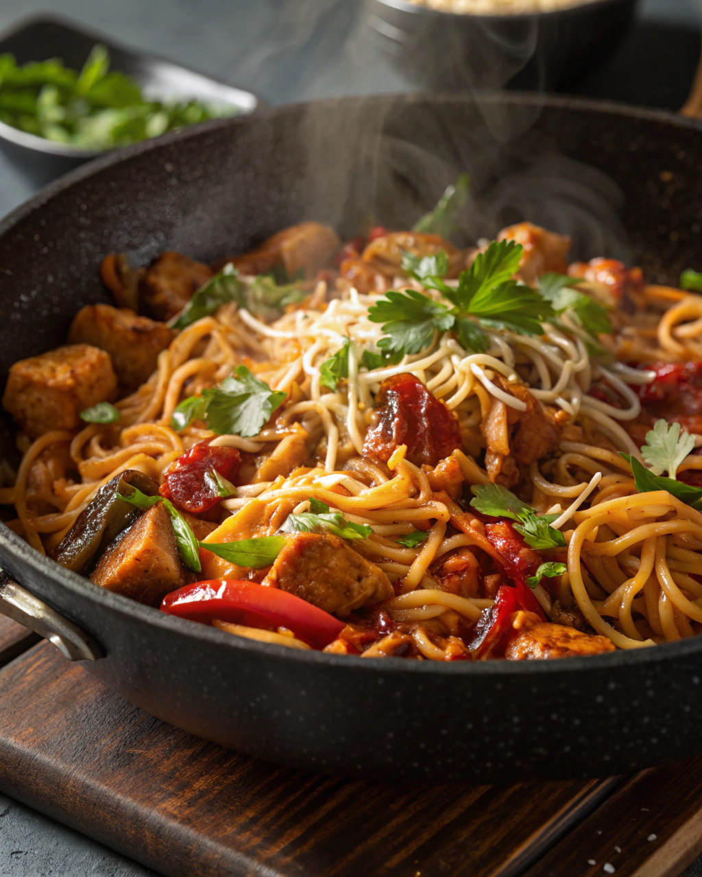Spicy Kung Pao Chicken Noodles