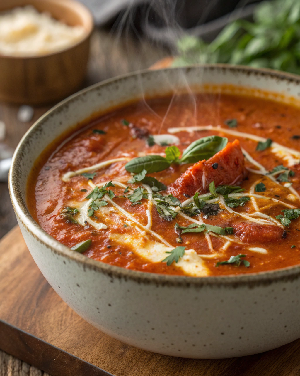 Spicy Tomato Basil Soup That’s Full of Flavor