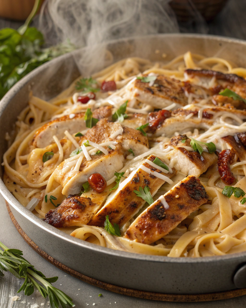 Sweet and Sticky Chicken Alfredo Pasta for Cozy Nights