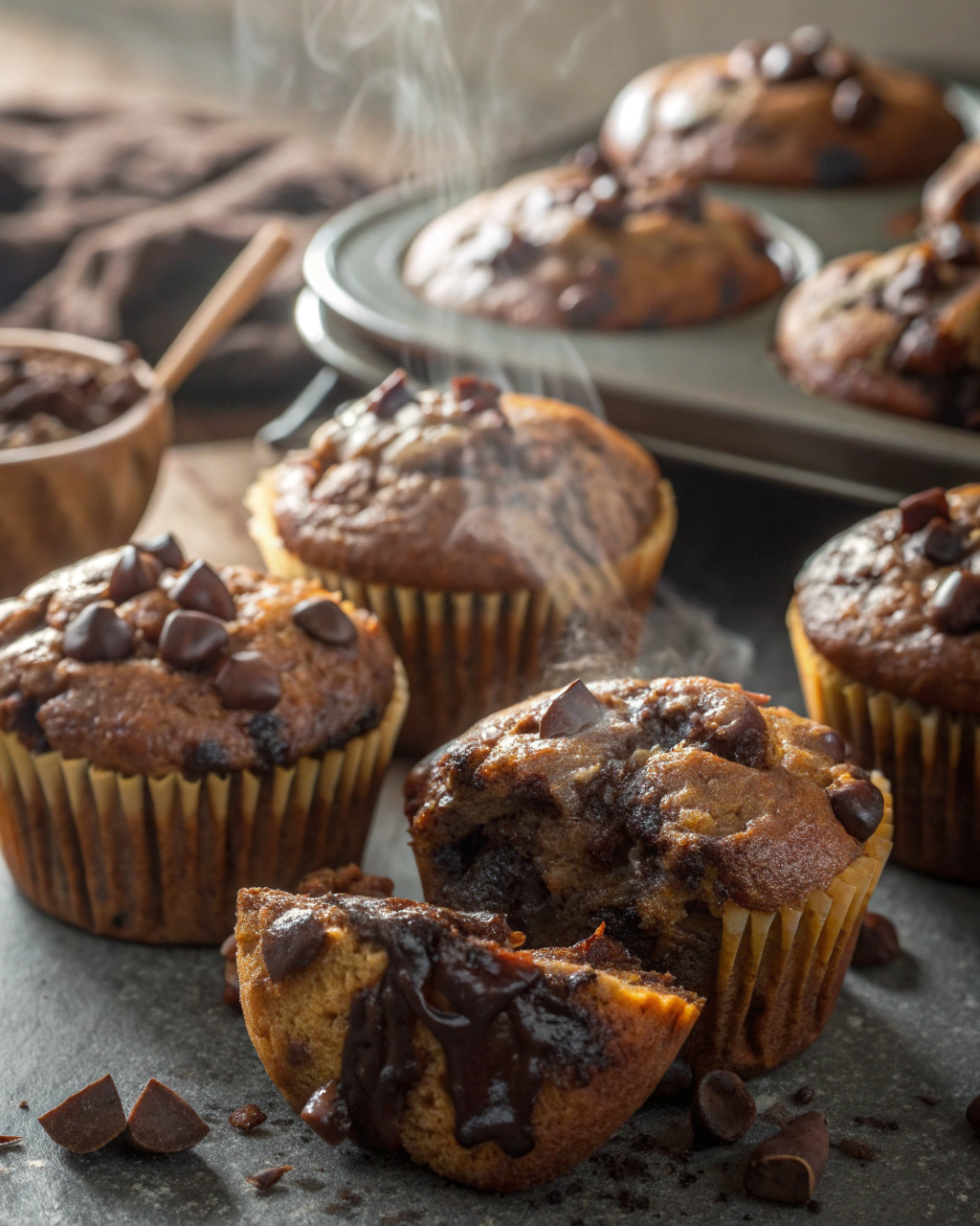 Sweet and Sticky Chocolate Muffins for Cozy Nights