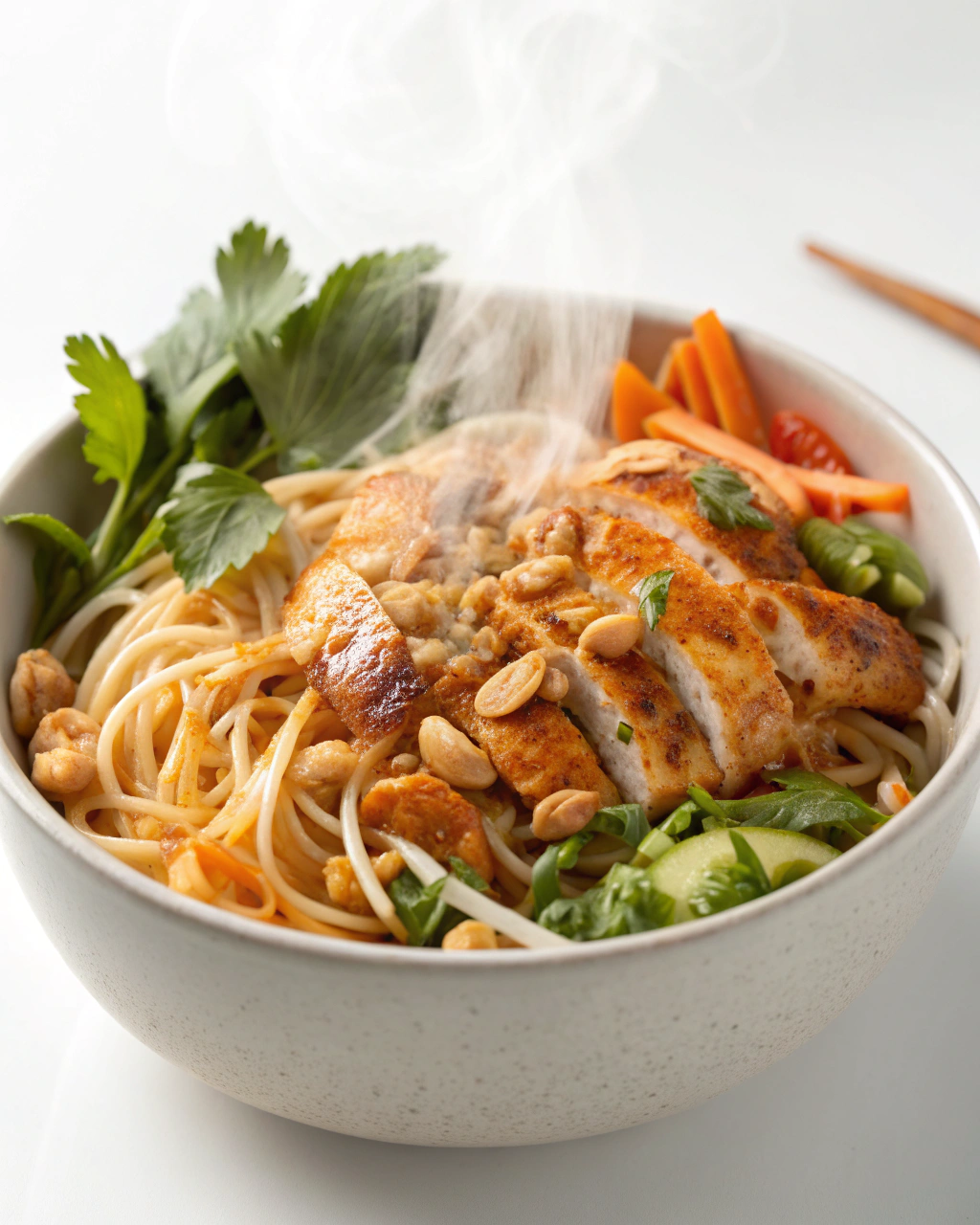 Thai Peanut Chicken Noodle Bowls