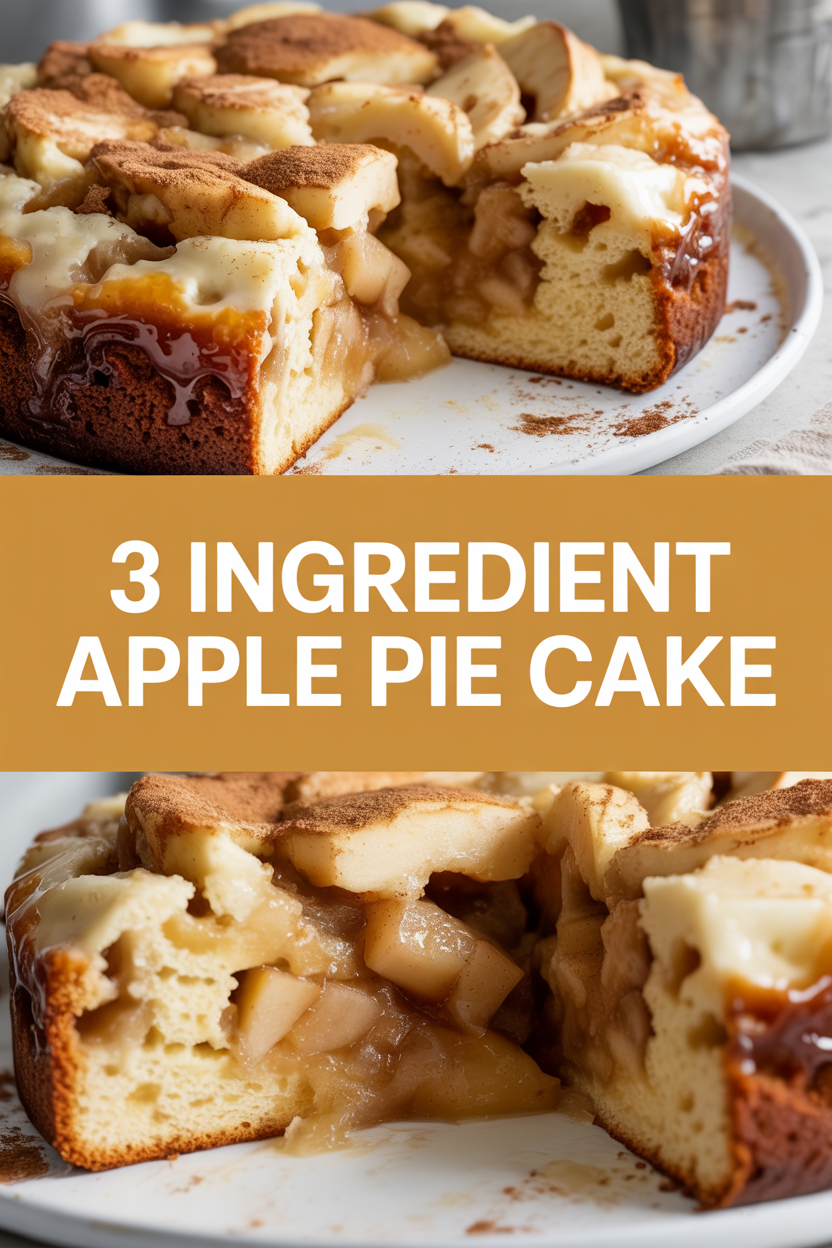 3 INGREDIENT APPLE PIE CAKE