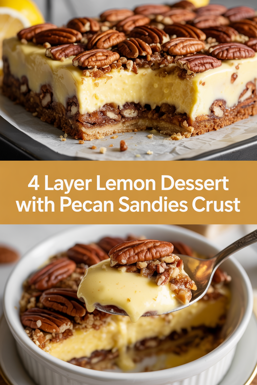 4 Layer Lemon Dessert with Pecan Sandies Crust
