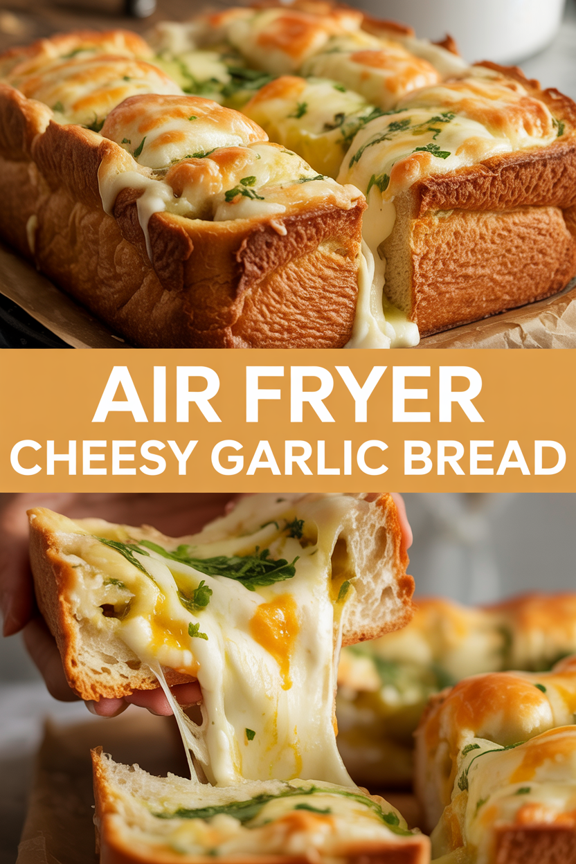 Air Fryer Cheesy Garlic Bread
