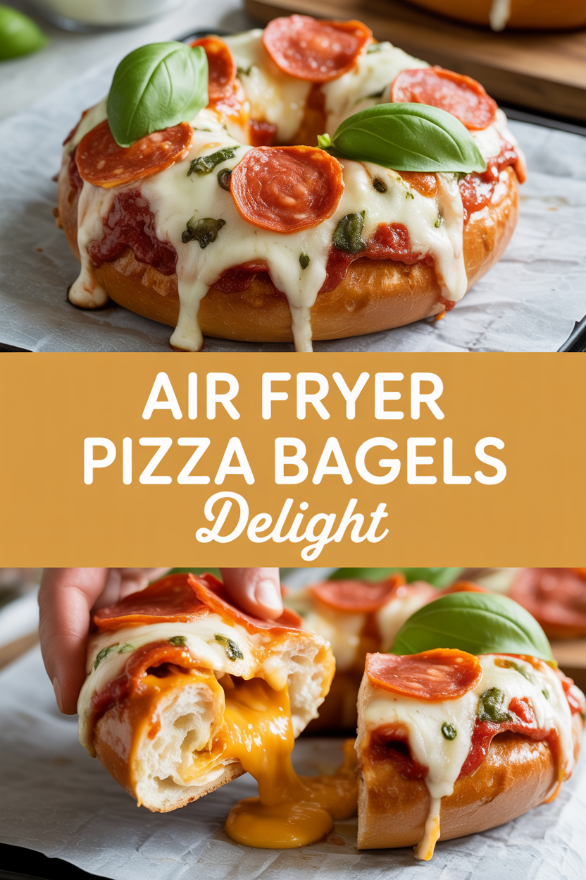 Air Fryer Pizza Bagels Delight