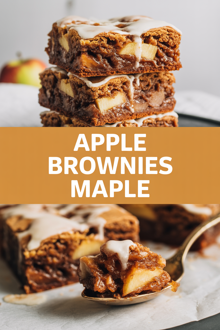 Apple Brownies Maple