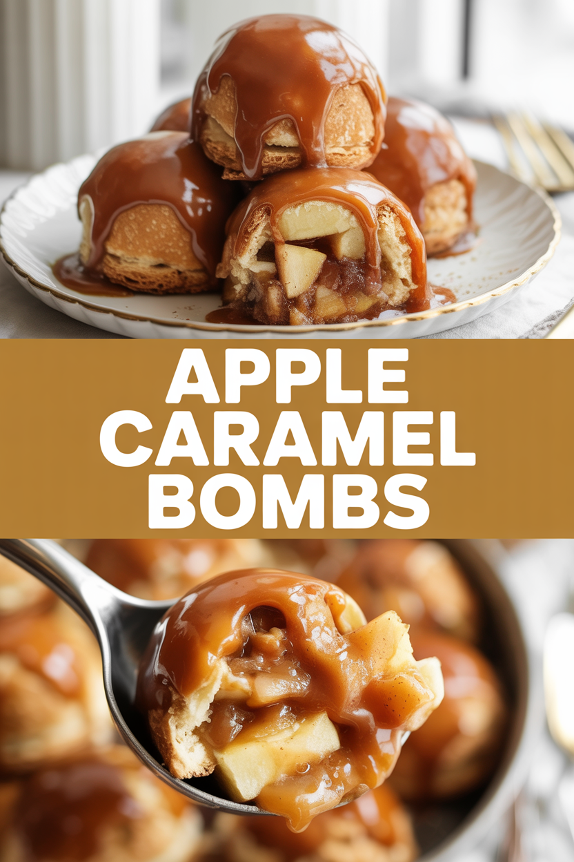 Apple Caramel Bombs