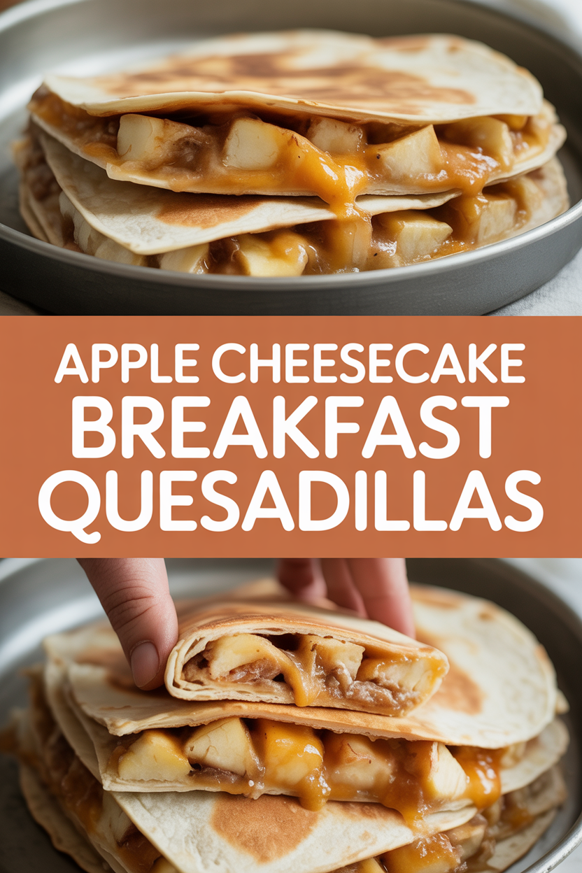 Apple Cheesecake Breakfast Quesadillas