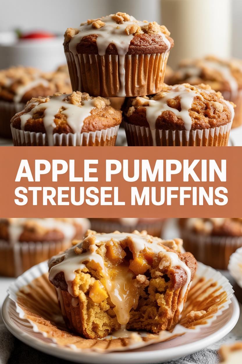 Apple Pumpkin Streusel Muffins