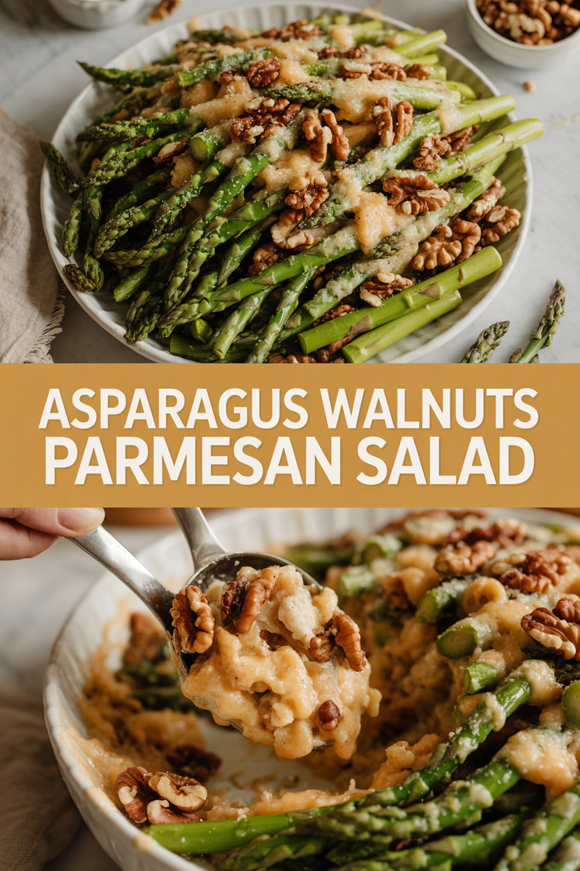 Asparagus Walnuts Parmesan Salad