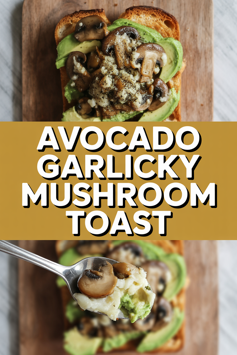 Avocado Garlicky Mushroom Toast