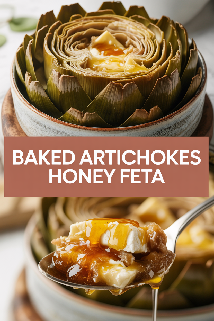 Baked Artichokes Honey Feta