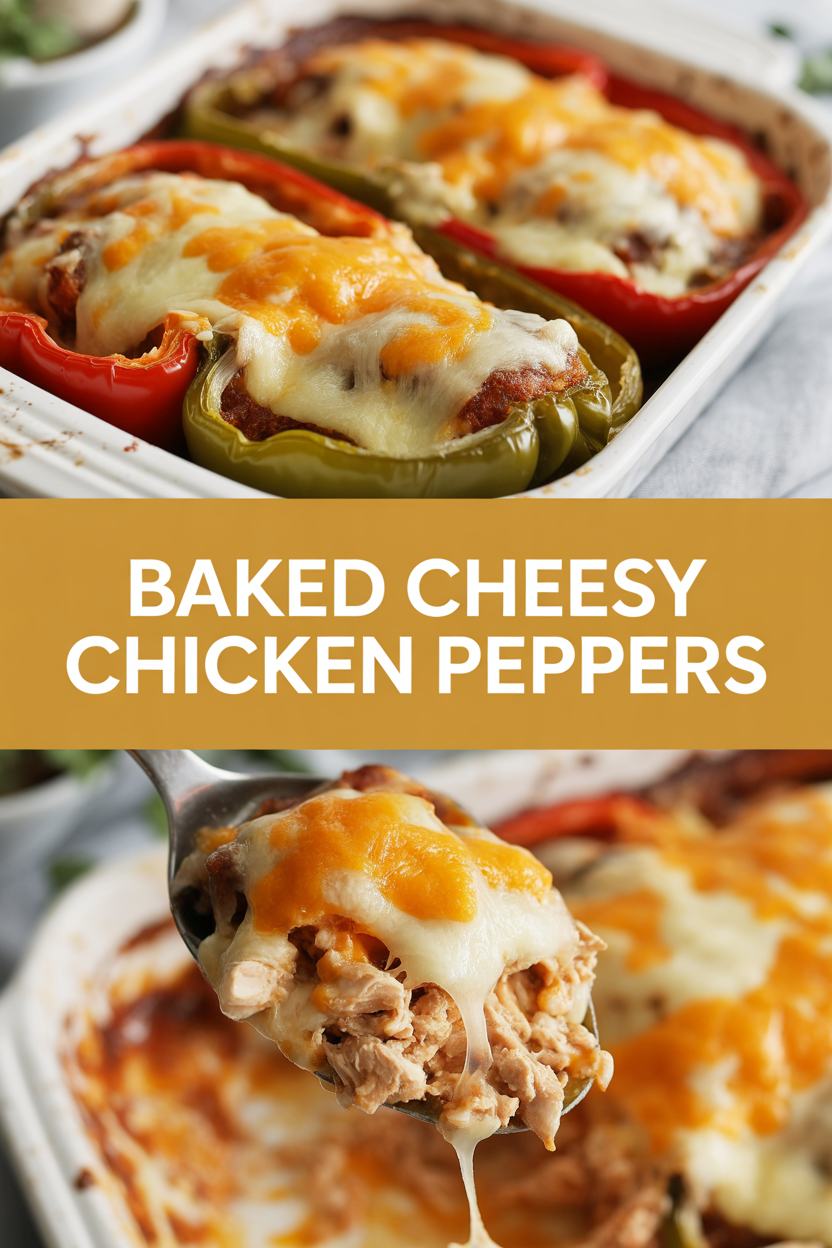 Baked Cheesy Chicken Peppers