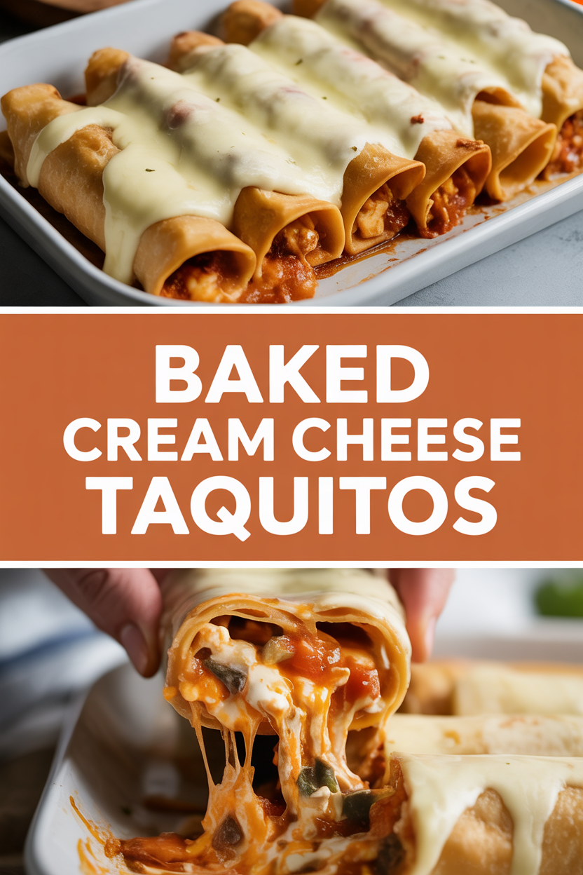 Baked Cream Cheese Taquitos