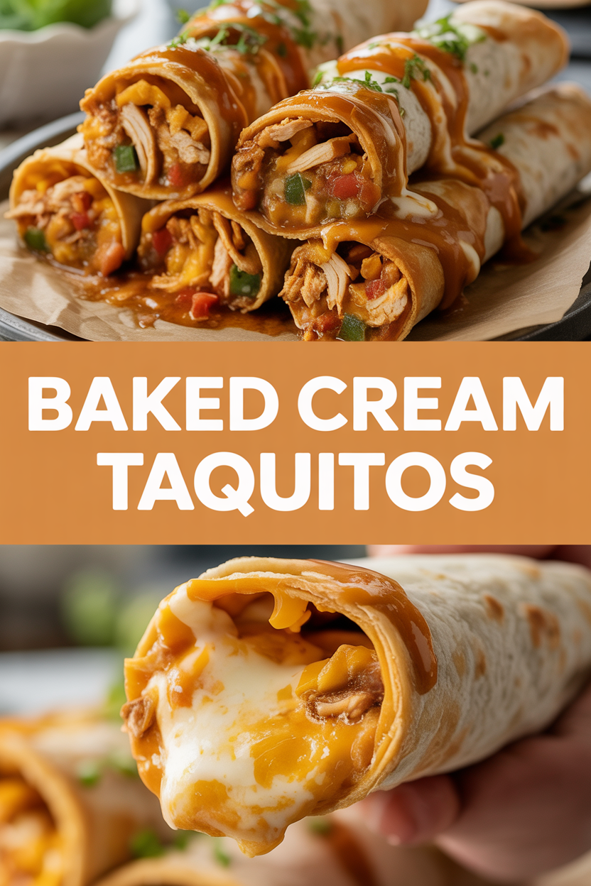 Baked Cream Taquitos