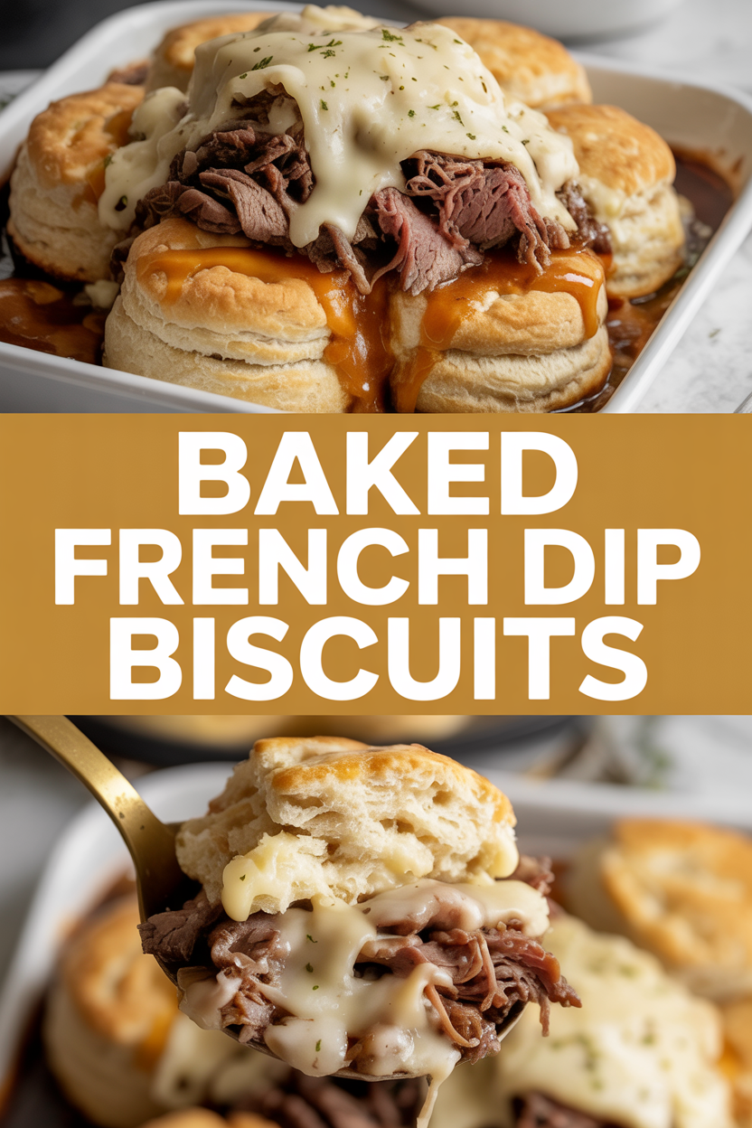 Baked French Dip Biscuits