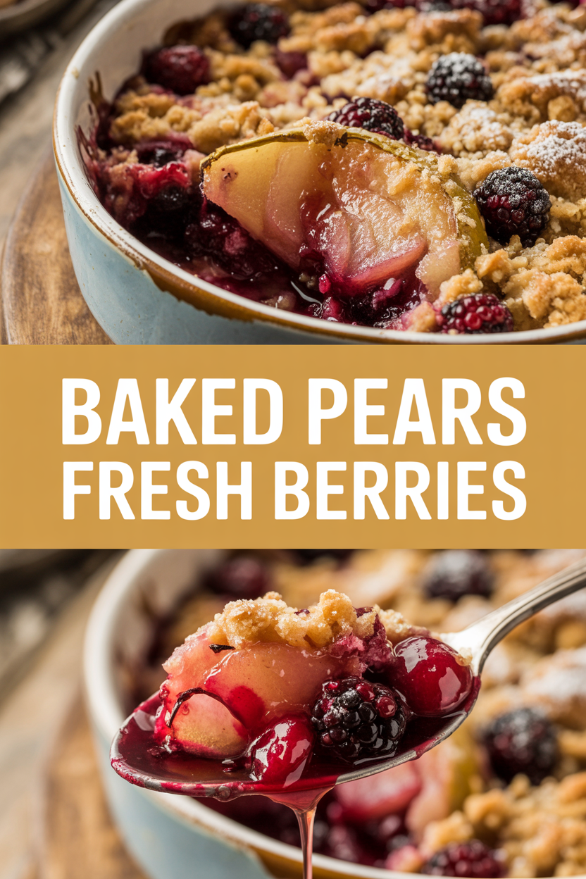 Baked Pears Fresh Berries
