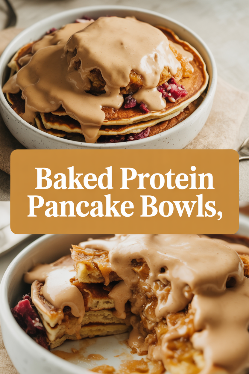 Baked Protein Pancake Bowls