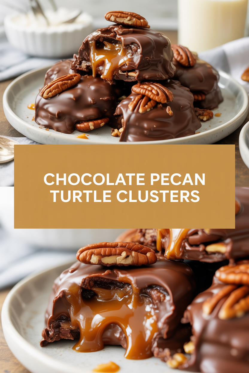 CHOCOLATE PECAN TURTLE CLUSTERS