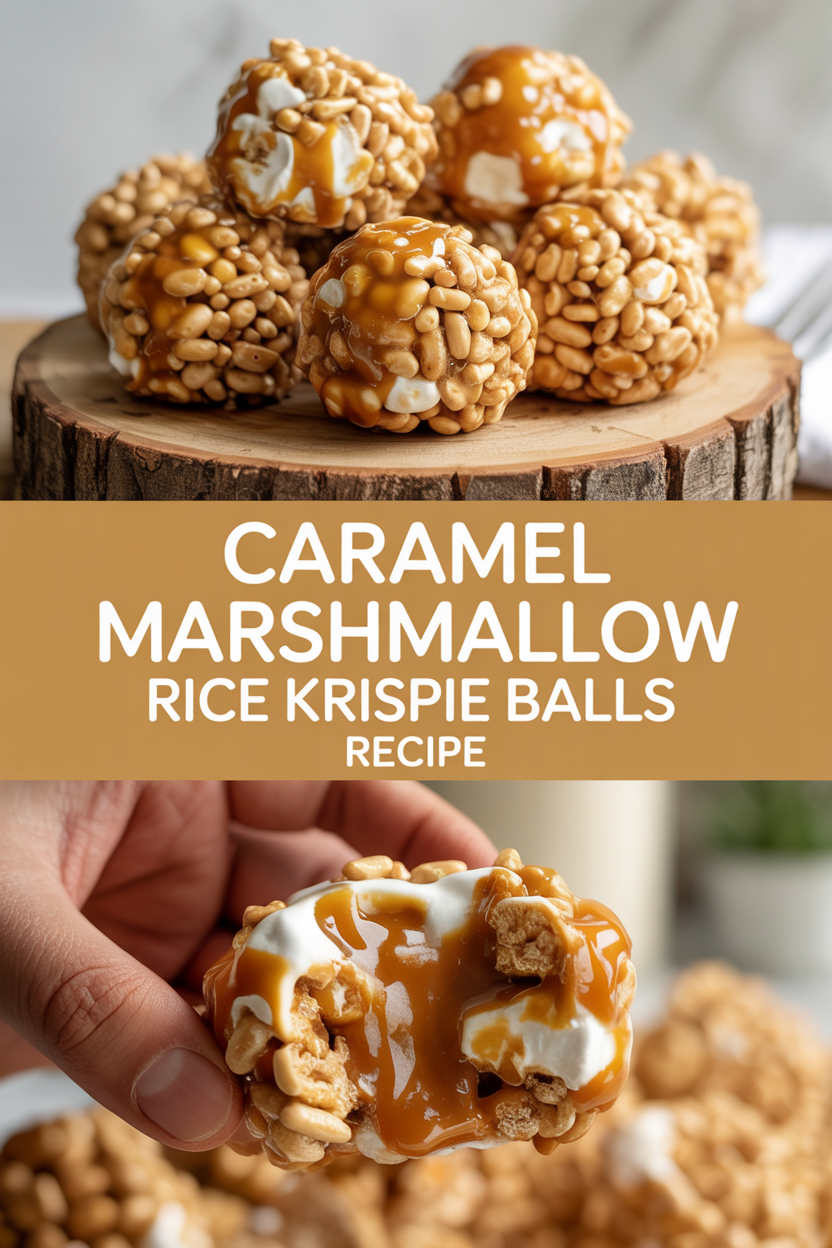 Caramel Marshmallow Rice Krispie Balls Recipe