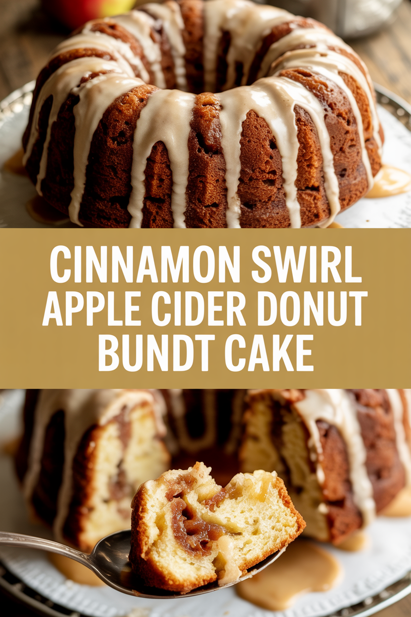 Cinnamon Swirl Apple Cider Donut Bundt Cake