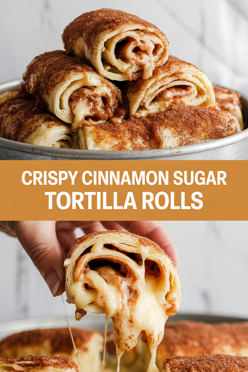 Crispy Cinnamon Sugar Tortilla Rolls