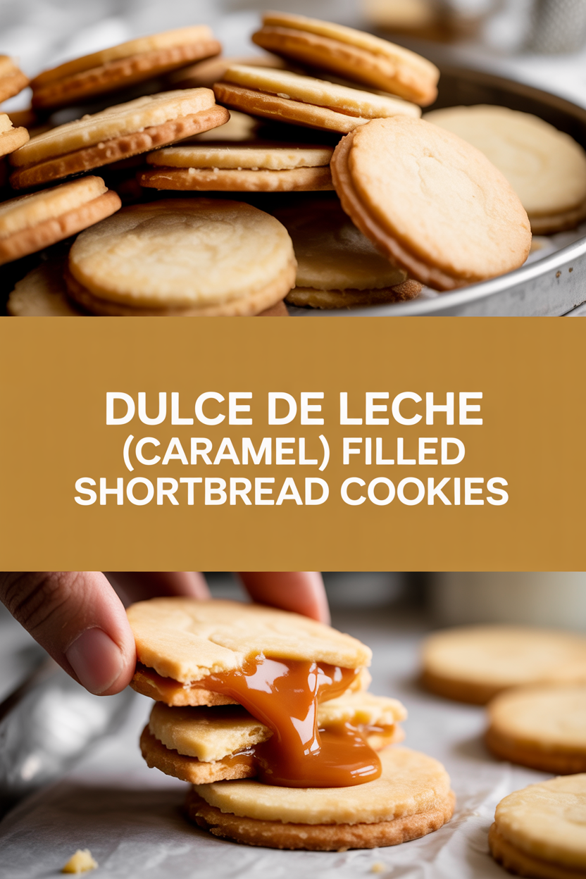 Dulce de Leche (Caramel) Filled Shortbread Cookies