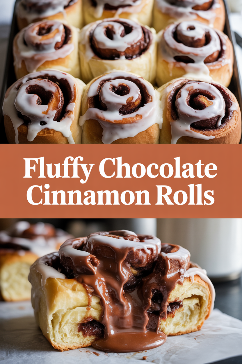 Fluffy Chocolate Cinnamon Rolls