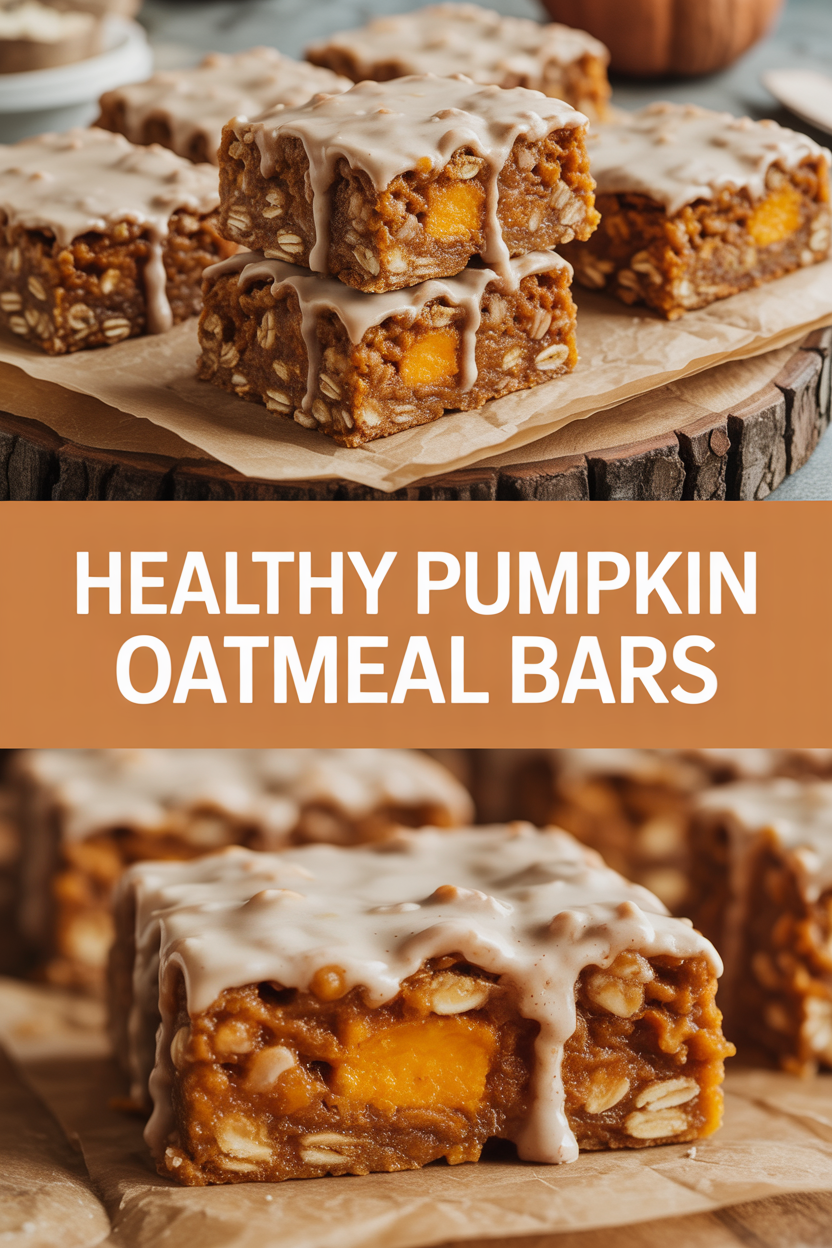 Healthy Pumpkin Oatmeal Bars