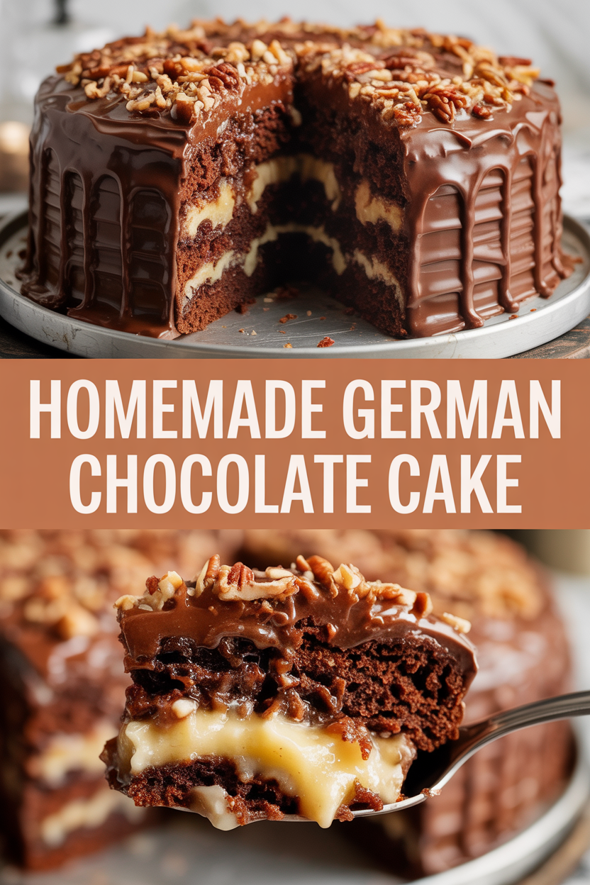 Homemade German Chocolate Cake