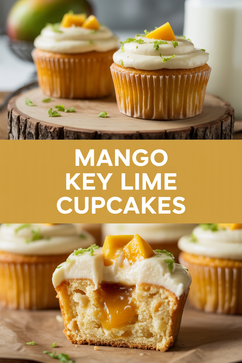 Mango Key Lime Cupcakes