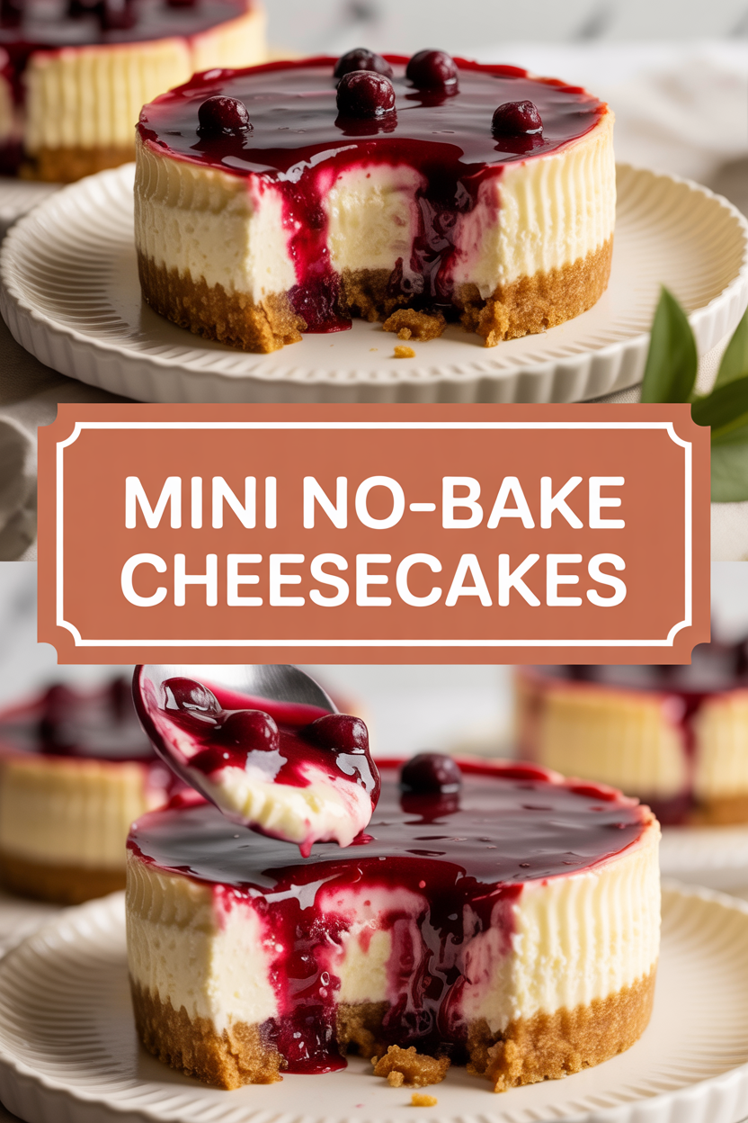 Mini No-Bake Cheesecakes
