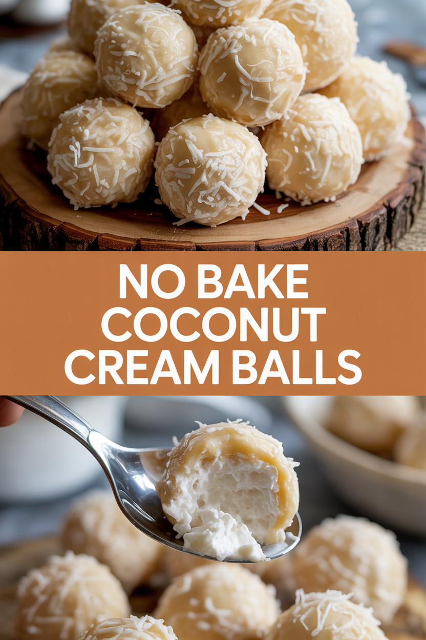 No Bake Coconut Cream Balls