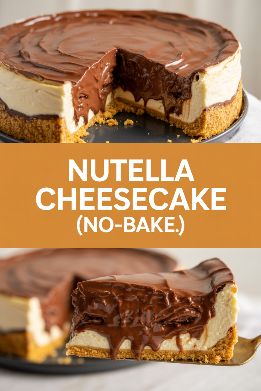 Nutella Cheesecake (No-Bake!)