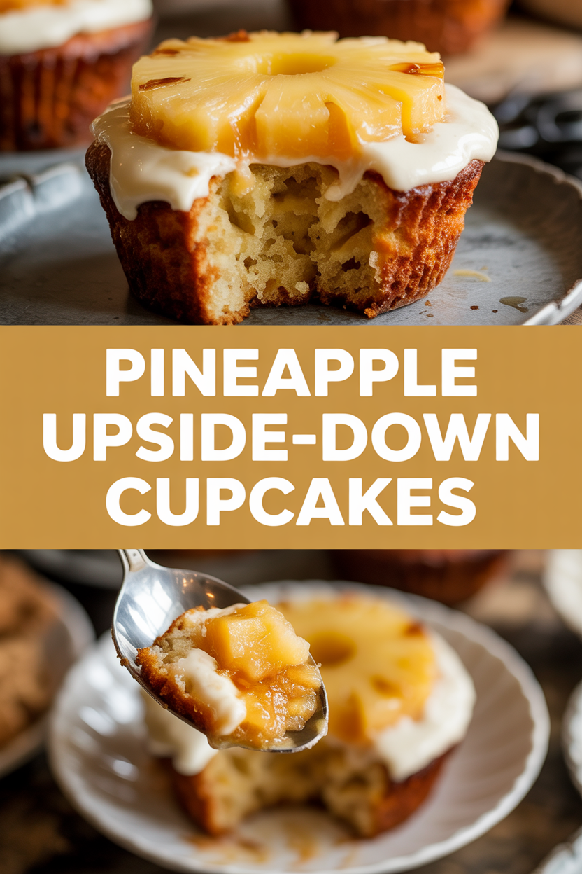 Pineapple Upside-Down Cupcakes